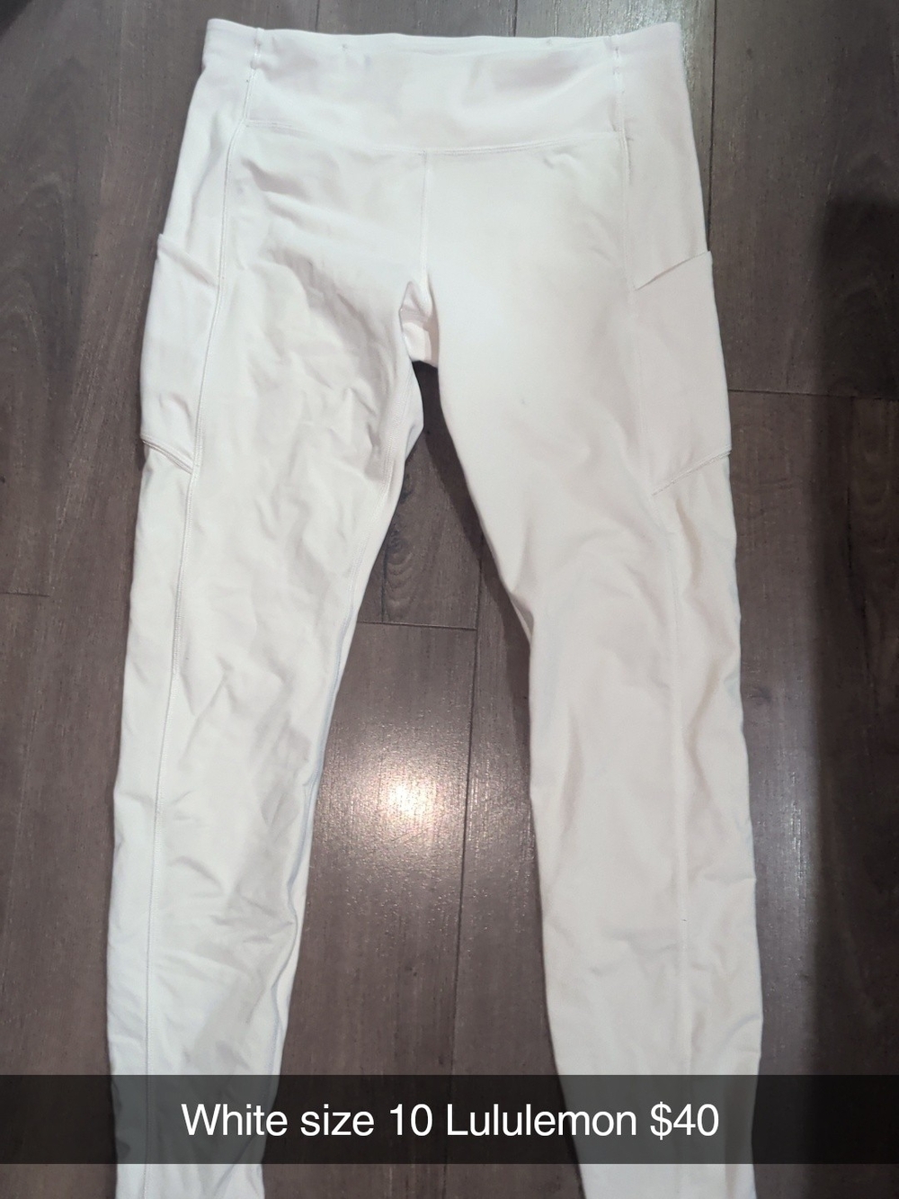 lululemon athletica White Leggings with Side Pockets